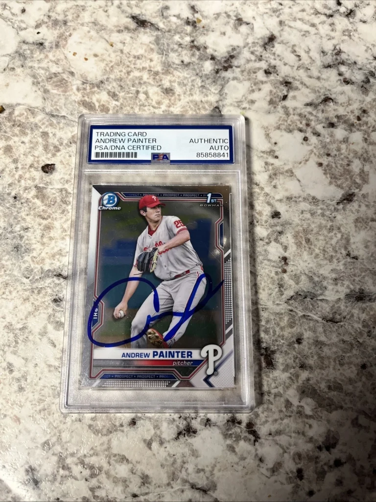 2021 Bowman Chrome Draft Andrew Painter SIGNED AUTOGRAPHED CARD PSA ENCAPSULATED