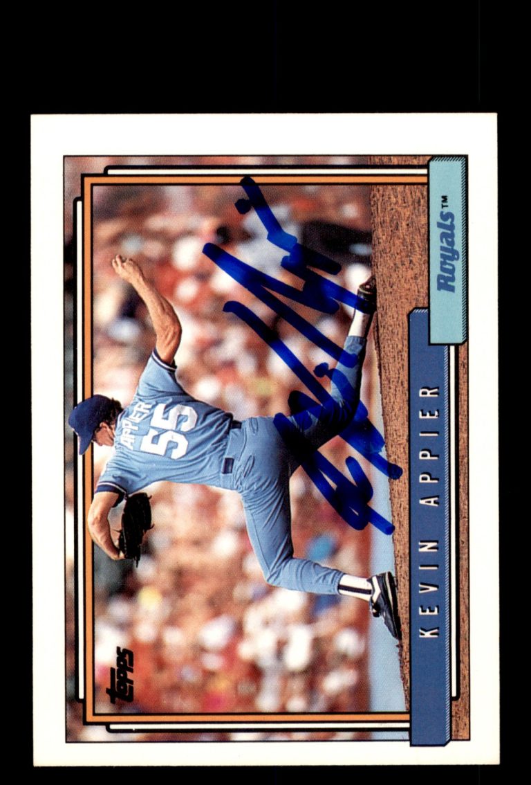 Signed Baseball Card Auto Kevin Appier 1992 Topps #281 Kansas City Royals
