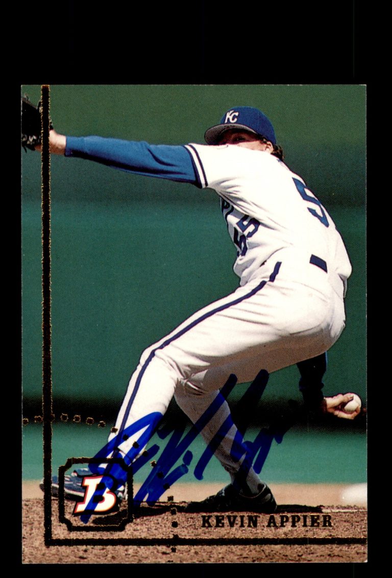 Signed Baseball Card Auto Kevin Appier 1994 Bowman #555 Kansas City Royals