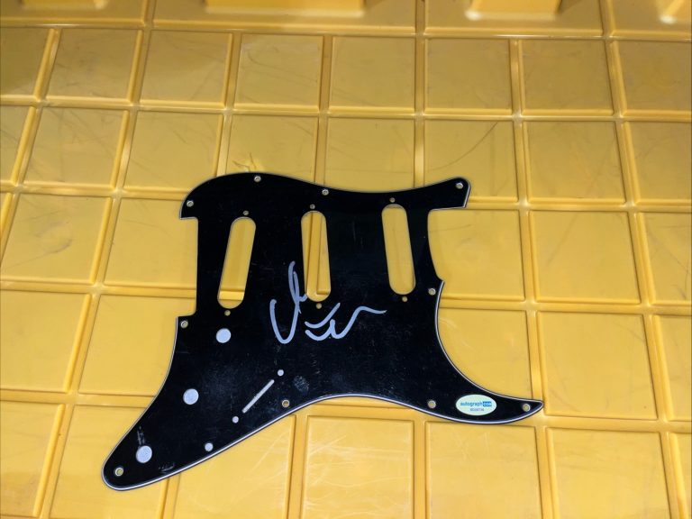 EARTH WIND &FIRE VERDINE  WHITE SIGNED PICKGUARD ACOA COA ROCK N ROLL HOF
