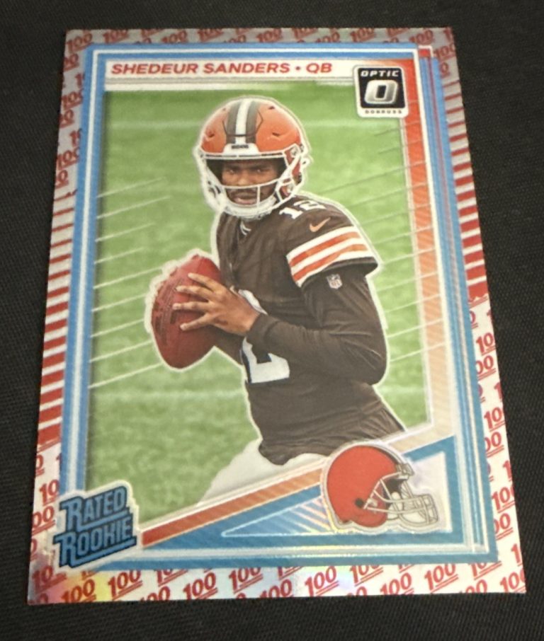 2025 Panini Donruss Optic SHEDEUR SANDERS ONE HUNDRED EMOJI 💯 ROOKIE RC 203 SSP