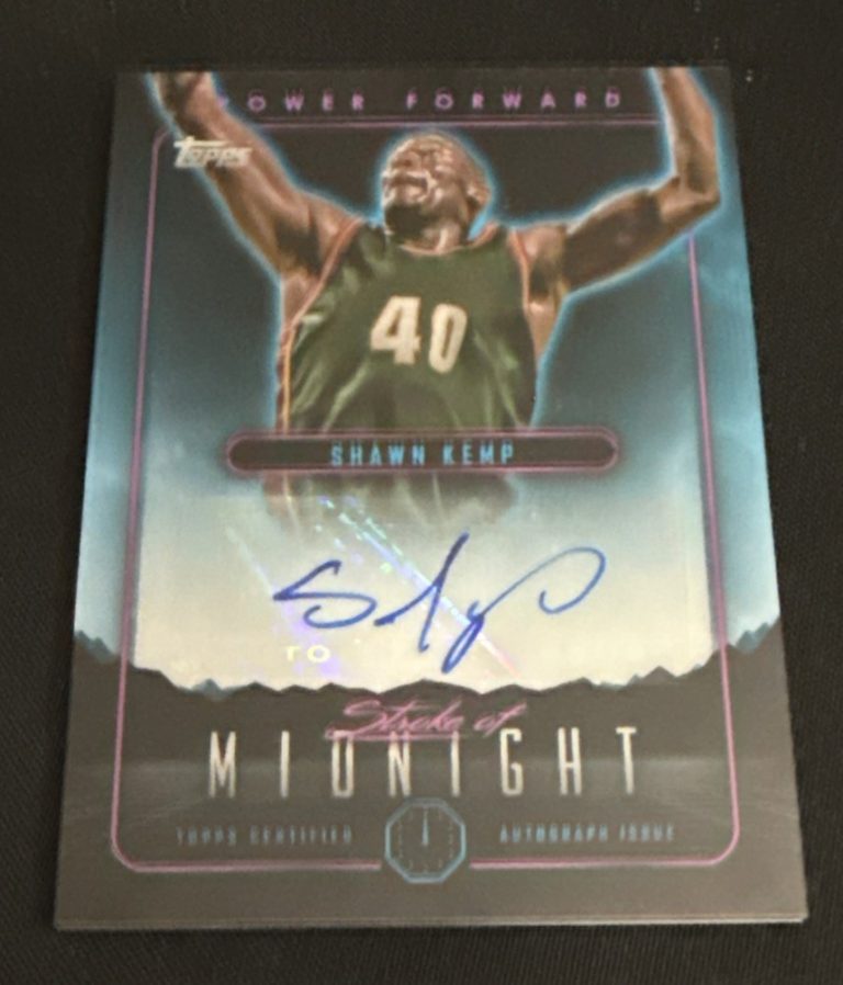 2023-24 Topps Midnight Shawn Kemp Stroke of Auto Autograph #SMA-SK Supersonics