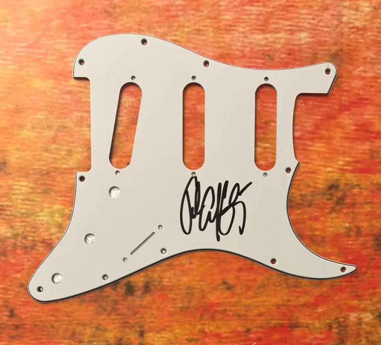 GFA  Hearts on Fire  * JOHN CAFFERTY *  Signed Electric Pickguard PROOF COA