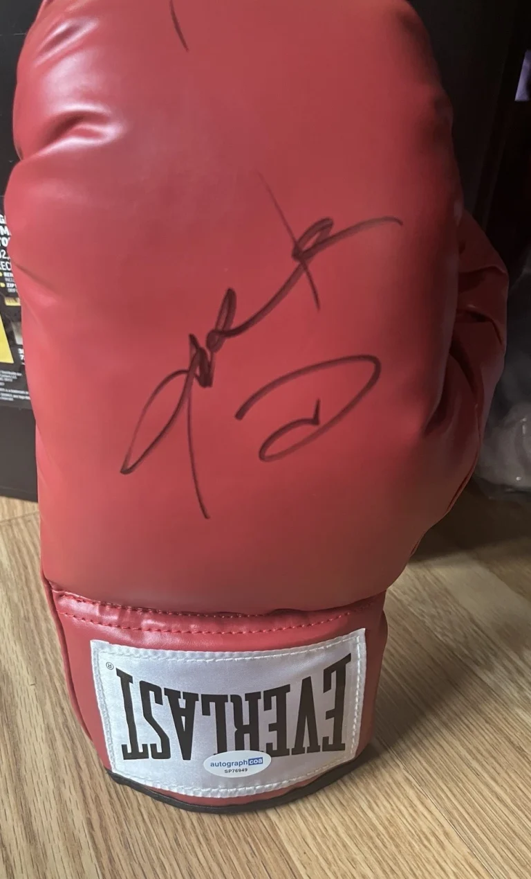 SUGAR RAY LEONARD SIGNED AUTOGRAPHED BOXING HOF GLOVE ACOA COA HALL OF FAME