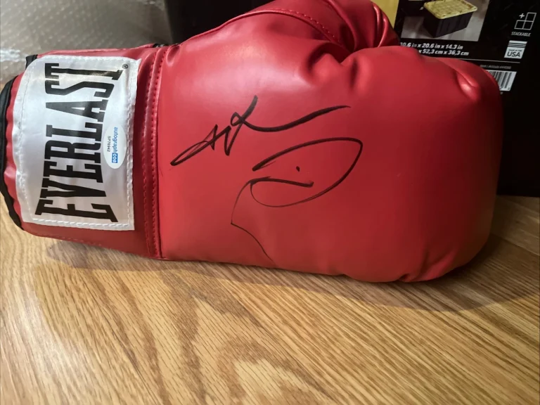 SUGAR RAY LEONARD SIGNED AUTOGRAPHED BOXING HOF GLOVE ACOA COA HALL OF FAME