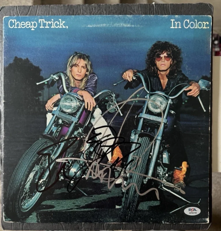 Cheap Trick Signed In Color Vinyl Album Record x3 Rick Tom Robin PSA/DNA COA