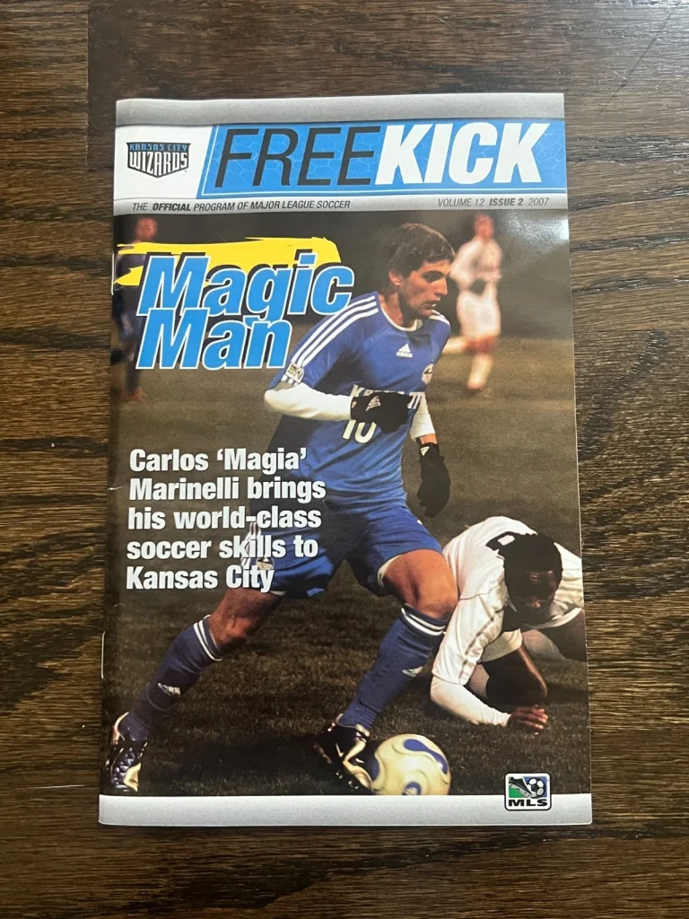 SOCCER SMALL PROGRAM MAGAZINE KANSAS CITY WIZARDS CARLOS MAGIA MARINELLI 2007
