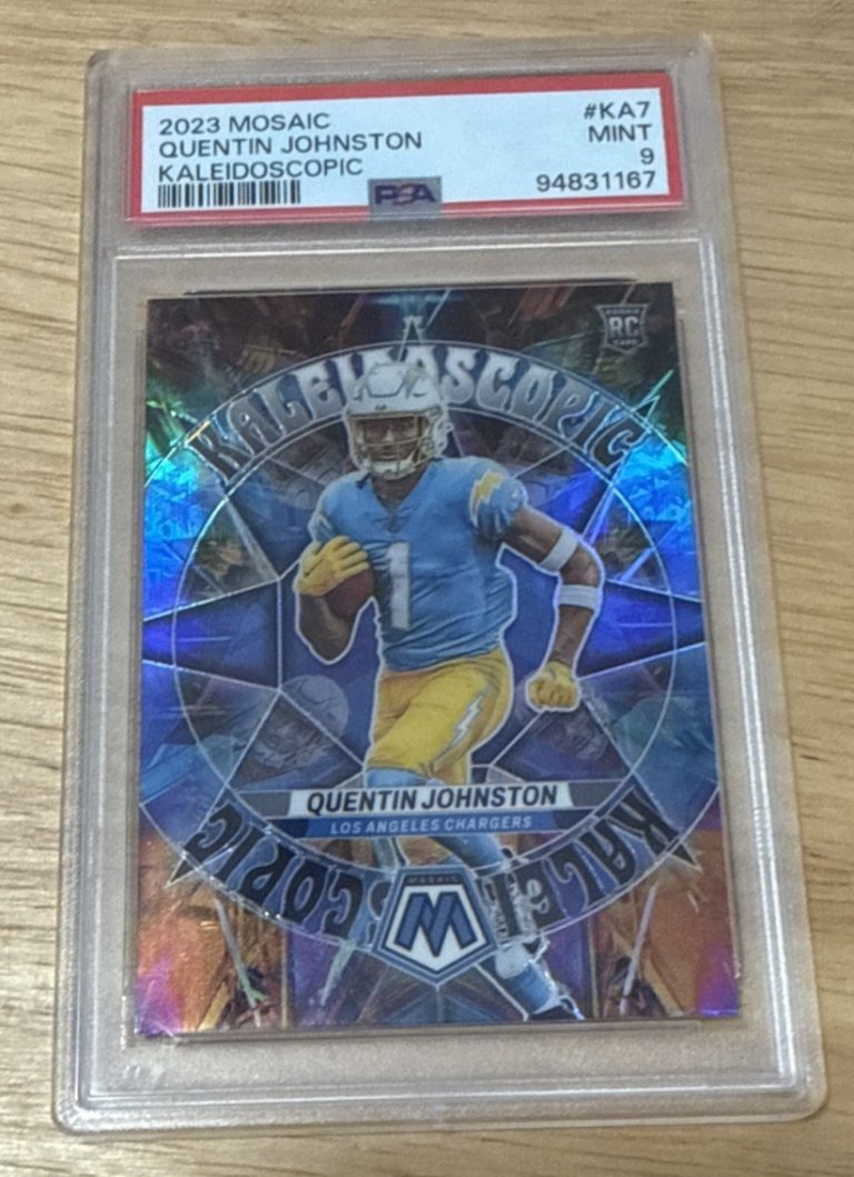 2023 Panini Mosaic Kaleidoscopic Quentin Johnston #KA7 PSA 9 RC