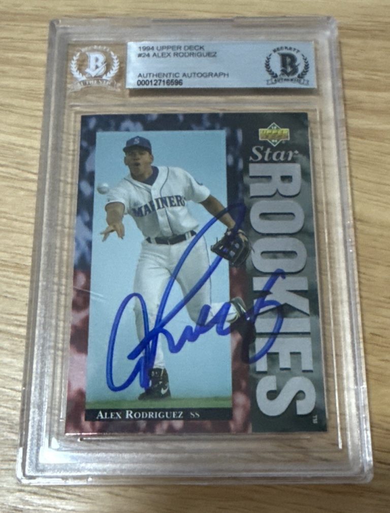 1994 Upper Deck Alex Rodriguez RC #24 - BGS BAS Authentic AUTO Rookie
