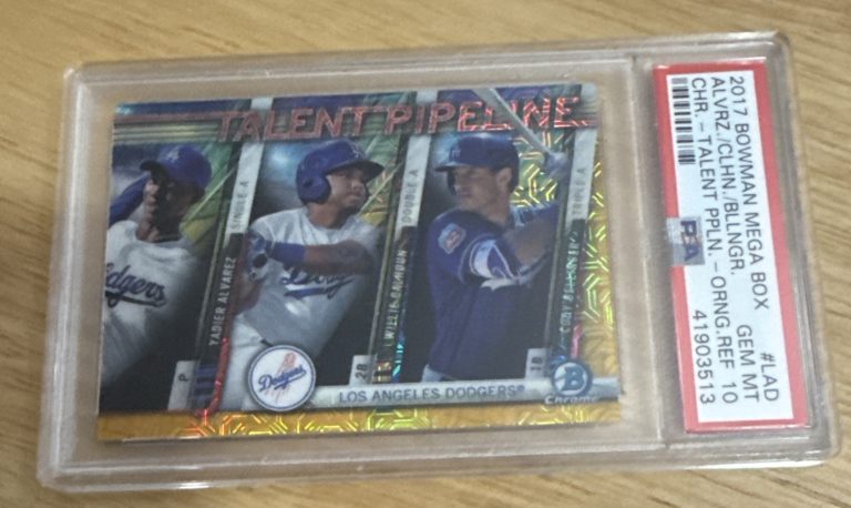 Bowman 2017 Talent Pipeline Cody Bellinger Gold Chrome Mega /25 Psa10 Rc #Lad