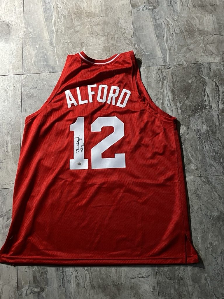 INDIANA HOOSIERS-STEVE ALFORD SIGNED AUTOGRAPH  JERSEY 1987 CHAMPION MVP CUSTOM