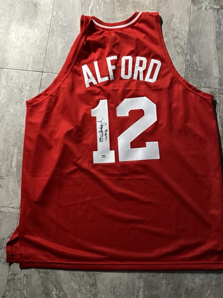 INDIANA HOOSIERS-STEVE ALFORD SIGNED CUSTOM AUTOGRAPH JERSEY 1987 CHAMPION MVP