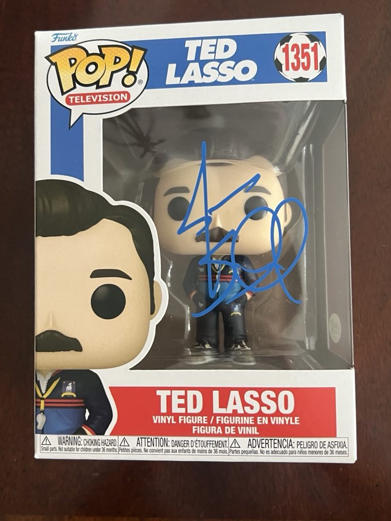 JASON SUDEIKIS TED LASSO 1351 SIGNED FUNKO POP AUTO TV SHOW SOCCER JSA COA