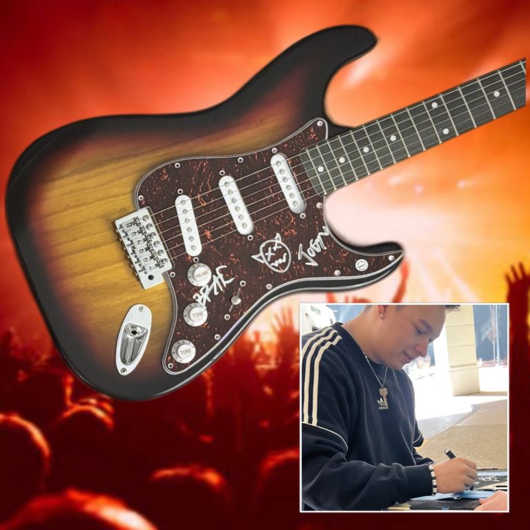GFA Punk Tactics x2 Duo  * JOEY VALENCE & BRAE *  Signed Electric Guitar COA