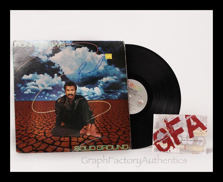 Ronnie Laws  *Solid Ground* Signed Record Album - Jazz Legend COA GFA