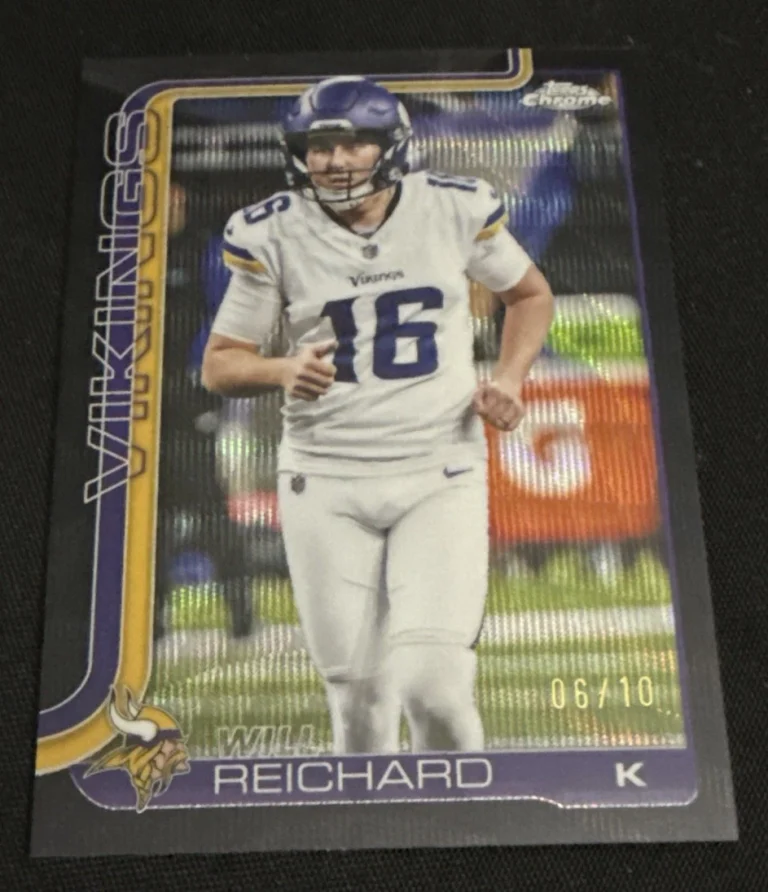 2025 Topps Chrome Will Reichard #203 Black Wave Refractor /10