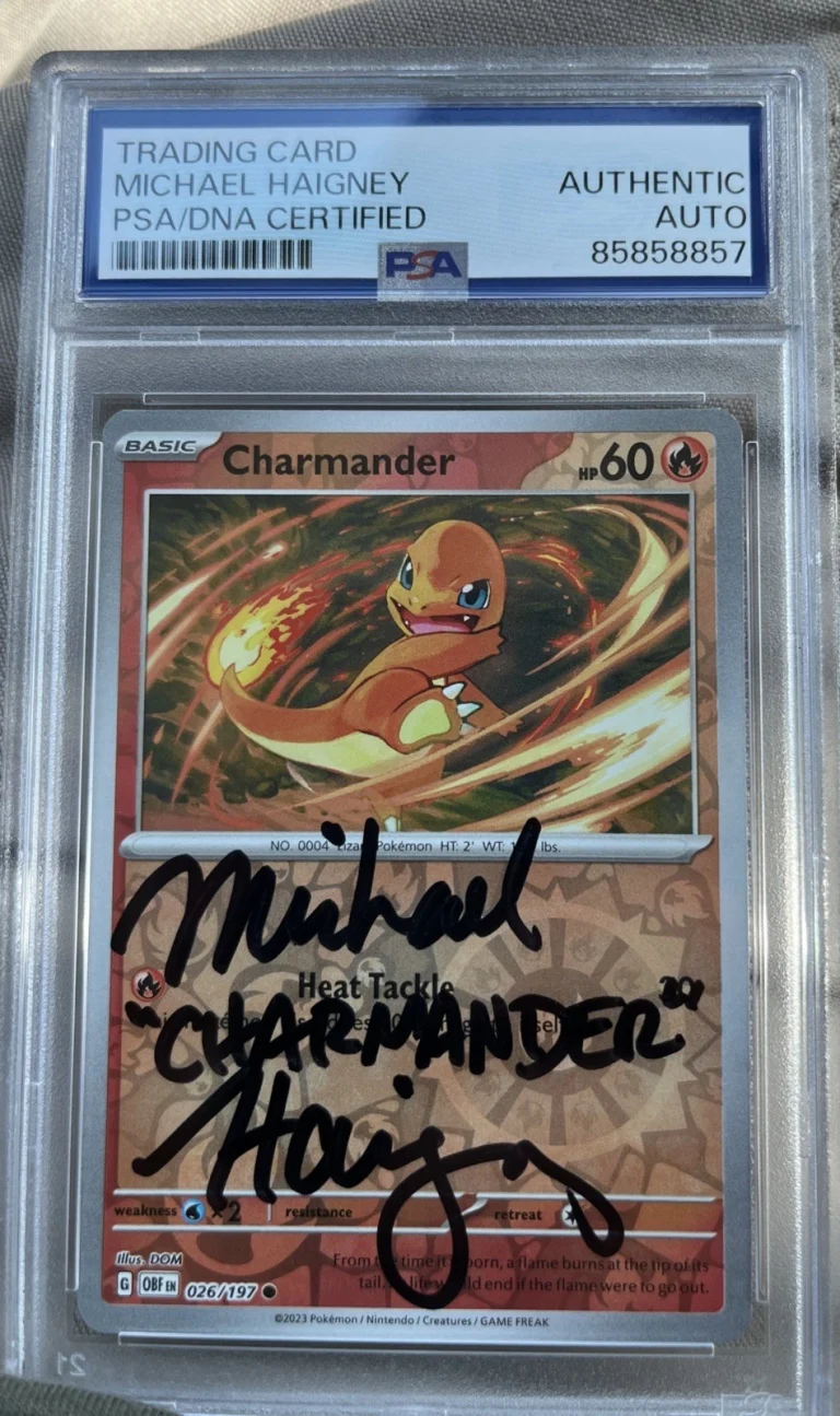 Michael Haigney Signed Charmander My Regular Pokemon PSA ENCAPSULATED