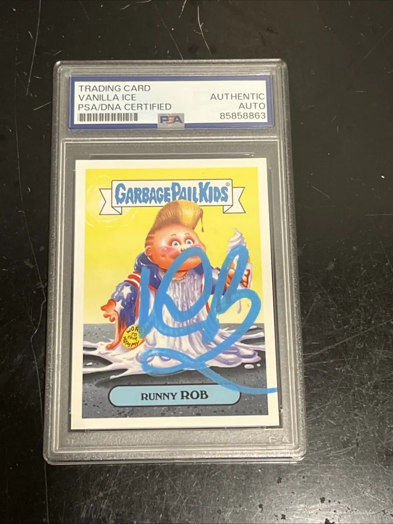 VANILLA ICE SIGNED CARD GARBAGE PAIL KIDS WE HATE THE 90S VAN WINKLE PSA ENCAP