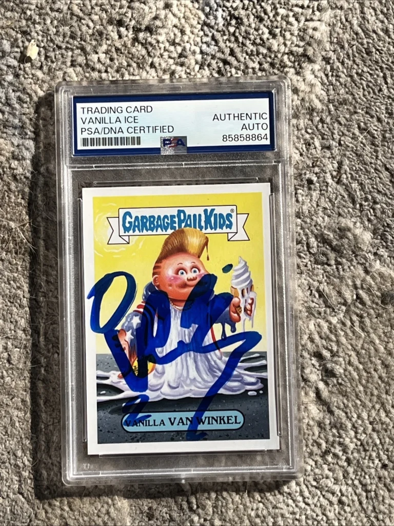 VANILLA ICE SIGNED CARD GARBAGE PAIL KIDS WE HATE THE 90S VAN WINKLE PSA ENCAP