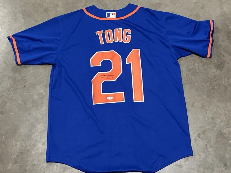 NEW YORK METS-JONAH TONG SIGNED AUTOGRAPHED JERSEY JSA COA METS STAR PROSPECT