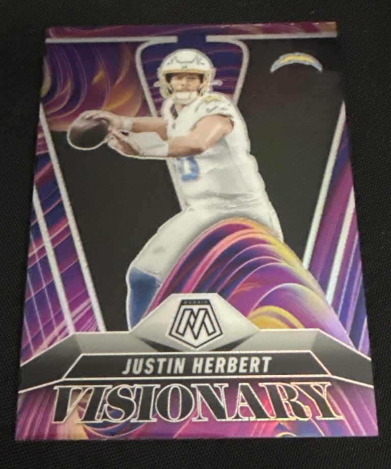 2025 PANINI MOSAIC VISIONARY  PRIZM 14 JUSTIN HERBERT