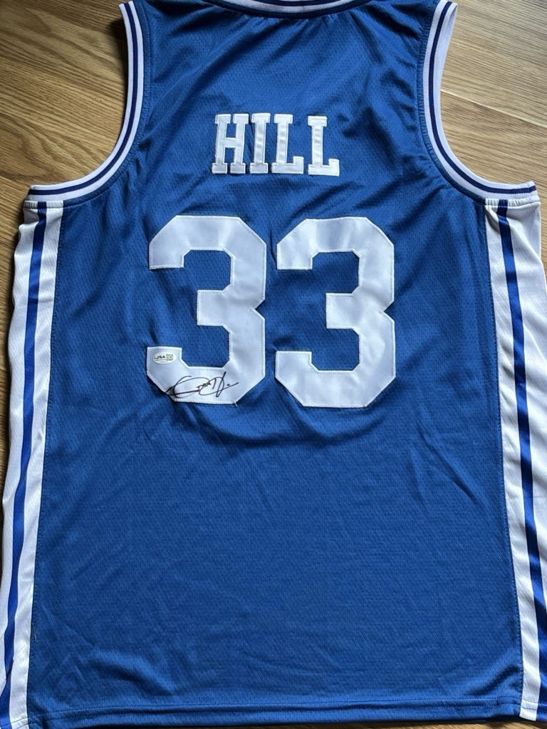 DUKE BLUE DEVILS-GRANT HILL SIGNED AUTOGRAPH JERSEY  JSA  NBA HOF SUPERSTAR