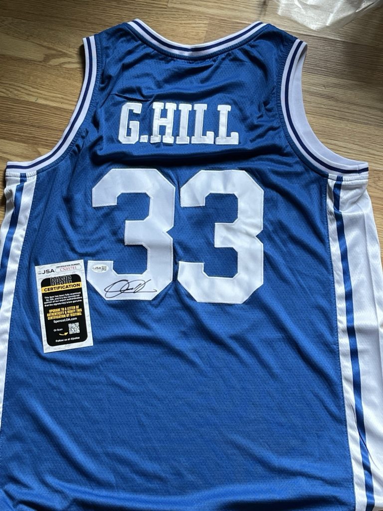DUKE BLUE DEVILS-GRANT HILL SIGNED AUTOGRAPH JERSEY  JSA  NBA HOF SUPERSTAR