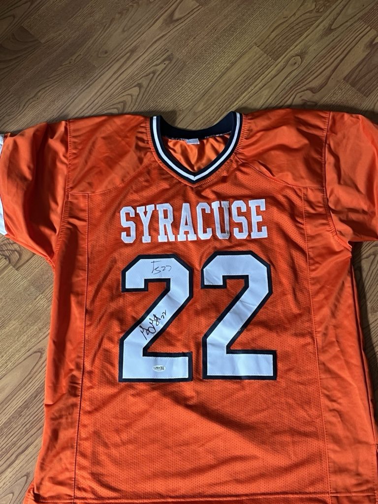 SYRACUSE LACROSSE GARY GAIT JOEY SPALLINA SIGNED AUTOGRAPH JERSEY RARE JSA COA