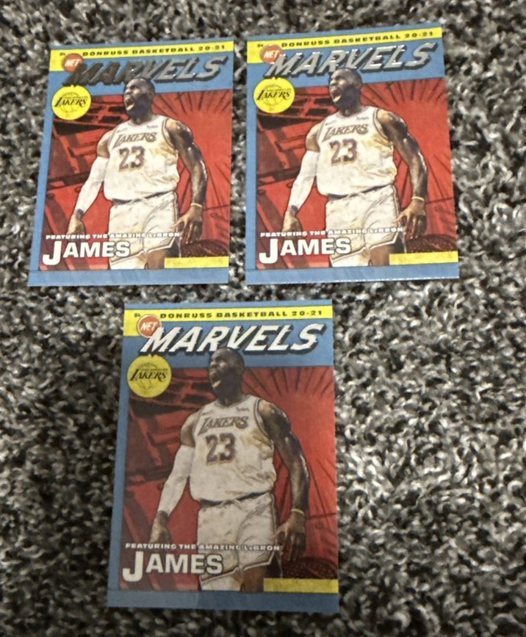 (3) 2020-21 Panini Donruss - Net Marvels LeBron James #15