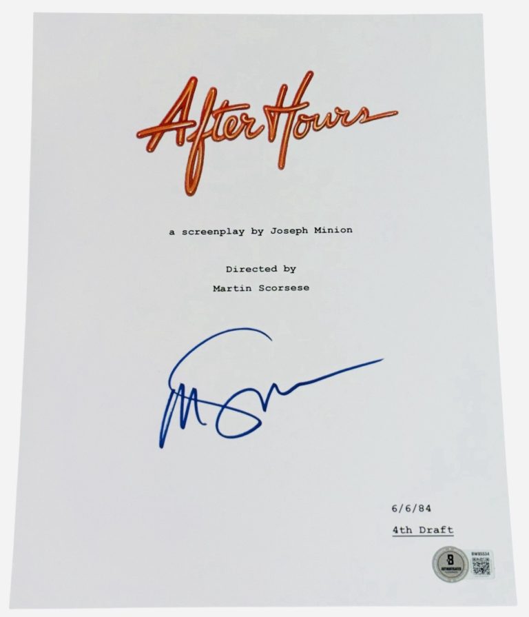 Martin Scorsese Signed Autograph After Hours Full Script Screenplay Beckett BAS