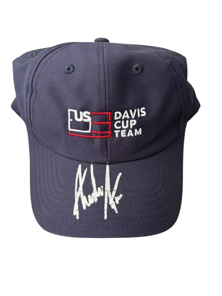 Andre Agassi Signed Autograph Hat US Davis Cup Tennis Team Official Beckett BAS