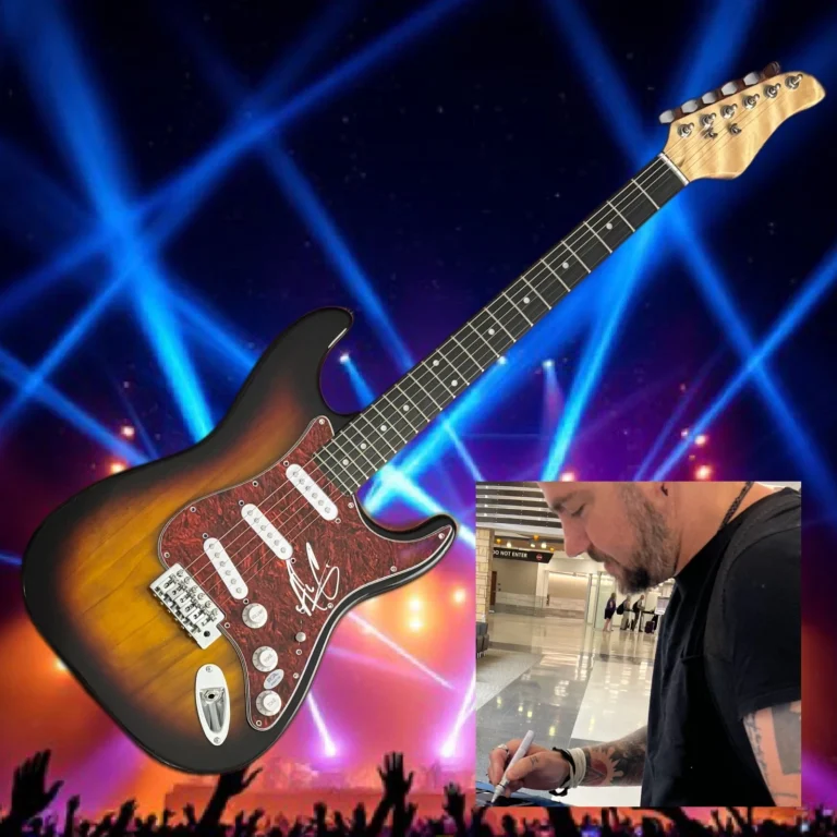 PSA Three Days Grace Singer  * ADAM GONTIER *  Signed Electric Guitar  PROOF COA