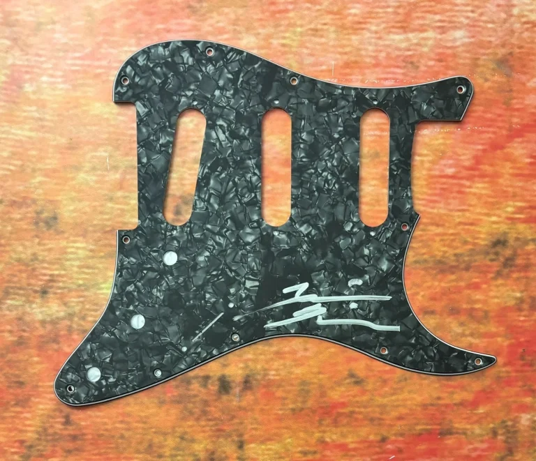 GFA Breaking Benjamin Drummer  * BRIAN MEDEIROS *  Signed Electric Pickguard COA