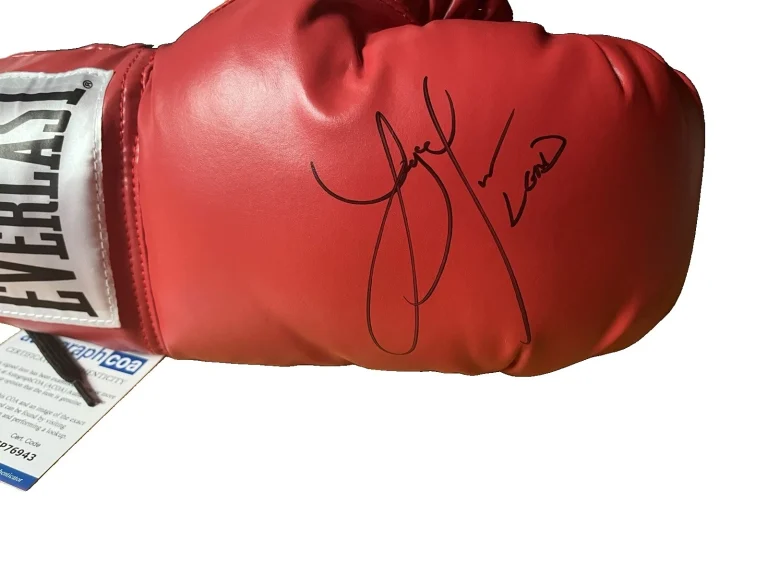 BOXING CHAMPION JORGE LINARES SIGNED AUTOGRAPHED BOXING GLOVE ACOA COA