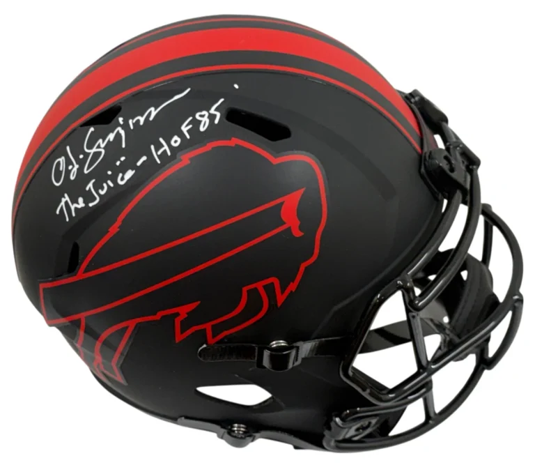 OJ Simpson Signed Buffalo Bills Eclipse Full Size Autograph Helmet JSA Witness