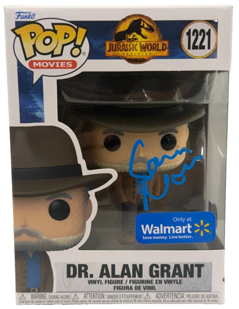 Sam Neill Signed Dr. Alan Grant Funko Jurassic World Authentic Autograph Beckett