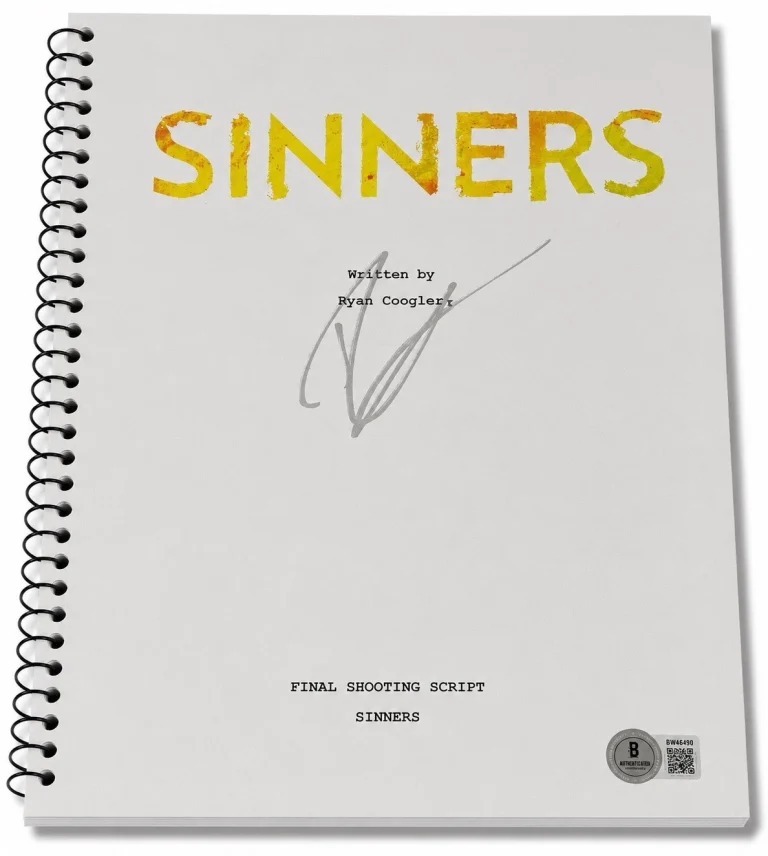 Ryan Coogler Signed Autograph Sinners Full Movie Script Screenplay Beckett BAS