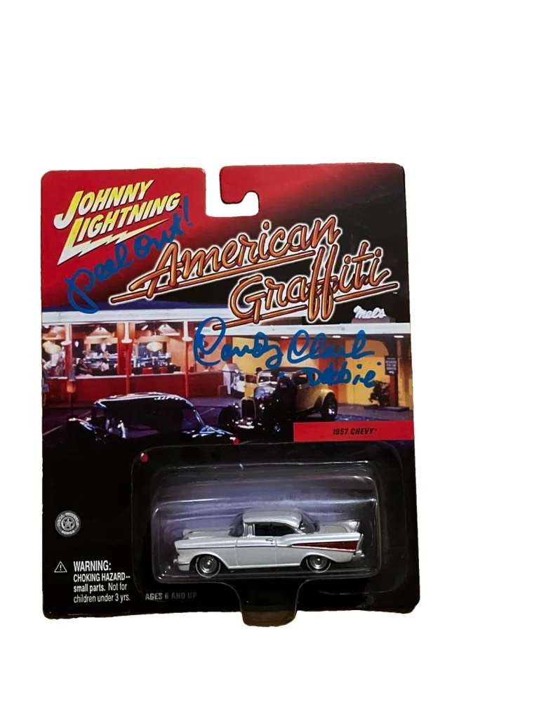 CANDY CLARK SIGNED  JOHNNY Lightning American Graffiti 1957 Chevy CAR PROOF AUTO