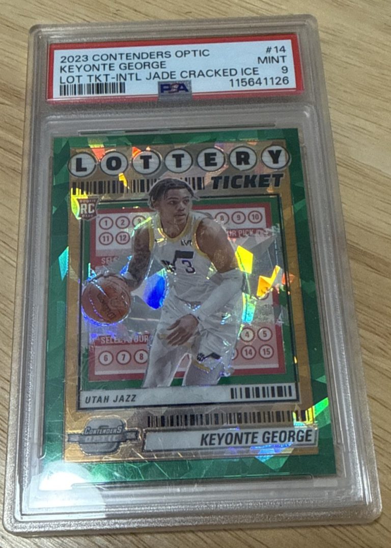 Keyonte George Rookie Rc Lottery Ticket Contenders Optic GREEN ICE 2/5 SSP PSA 9