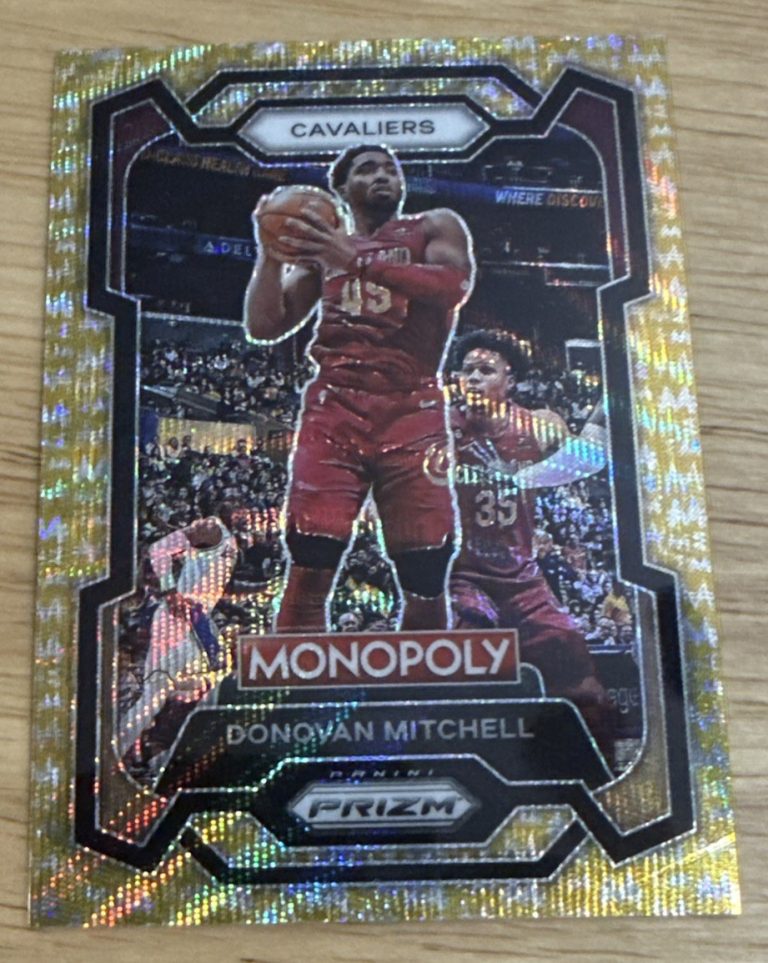2023-24 Panini Donovan Mitchell Monopoly Gold Wave Prizm 6/10 SSP