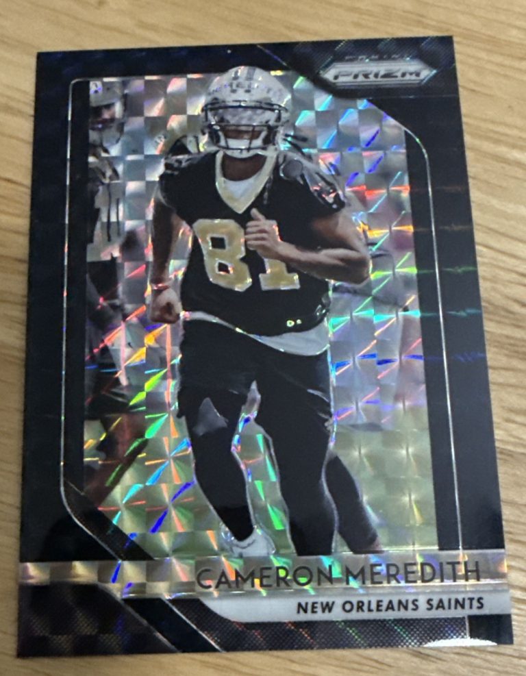 2018 Panini Prizm 1/1 Black Finite CAMERON MEREDITH NEW ORLEANS SAINTS TRUE 1/1