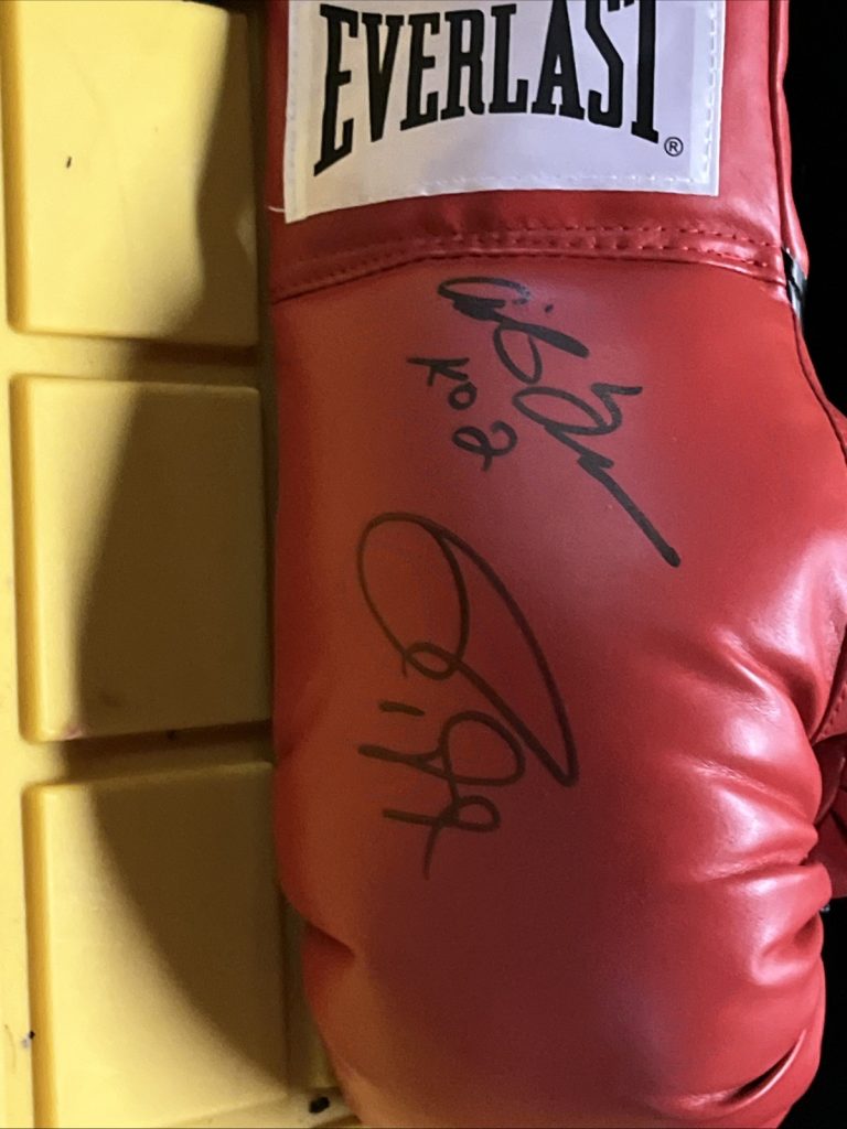 ANTONIO TARVER ROY JONES JR SIGNED AUTOGRAPHED BOXING GLOVE RARE JSA HOF INSCR