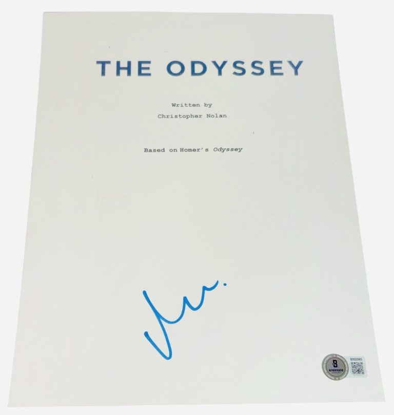 Matt Damon Signed Autograph The Odyssey Script Cover Authentic Beckett BAS