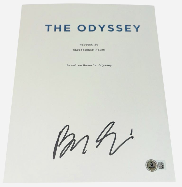 Benny Safdie Signed Autograph The Odyssey Script Cover Authentic Beckett BAS