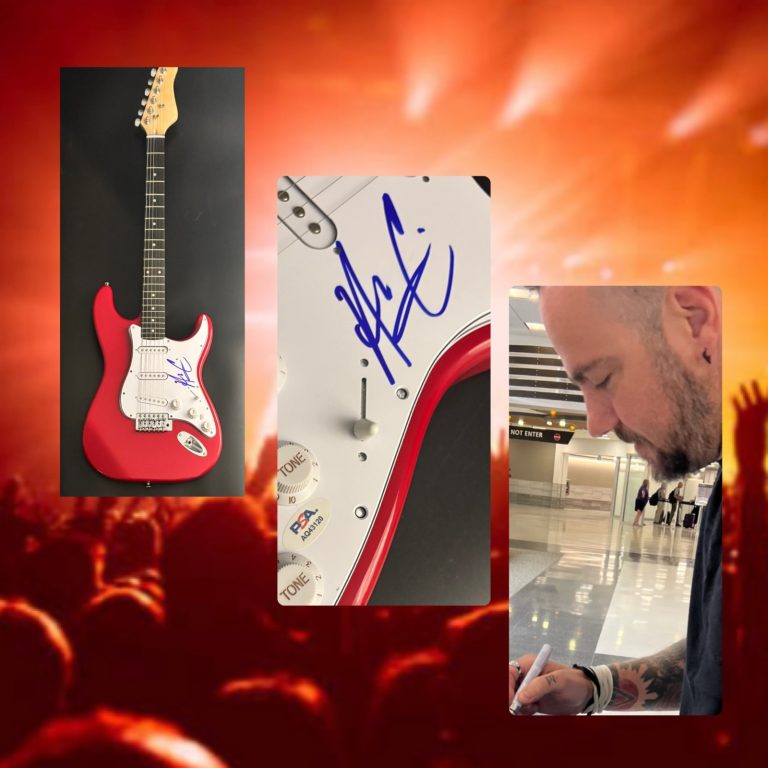 PSA Three Days Grace Singer  * ADAM GONTIER *  Signed Electric Guitar  PROOF COA