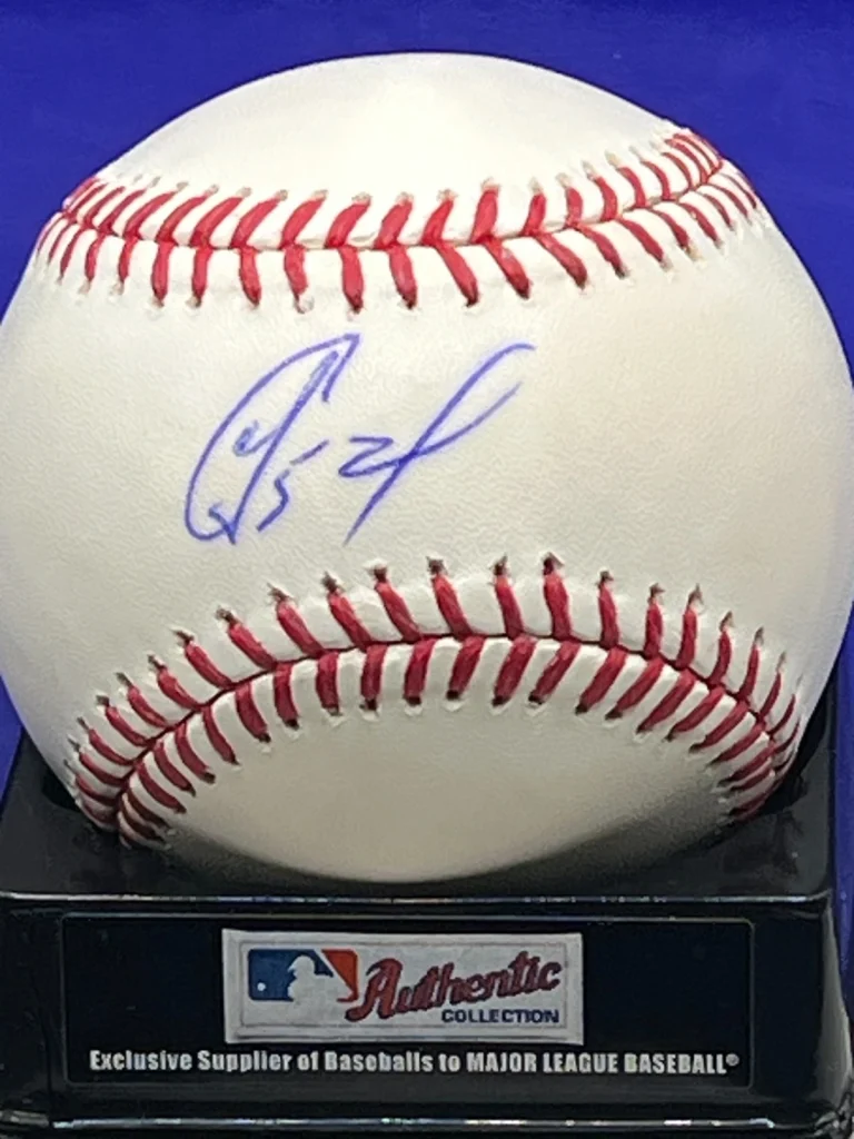 YOENIS CESPEDES  NEW YORK METS  SIGNED OML BASEBALL