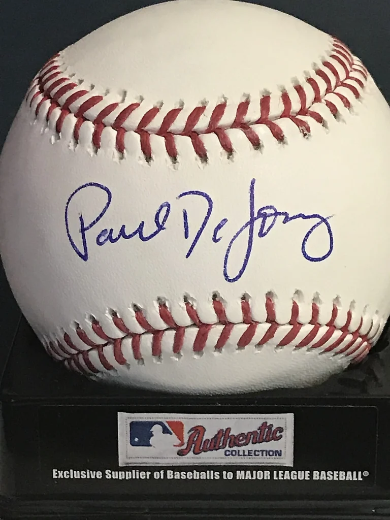 PAUL DEJONG  ST. LOUIS CARDINALS   BECKETT AUTHENTICATED SIGNED OML BASEBALL