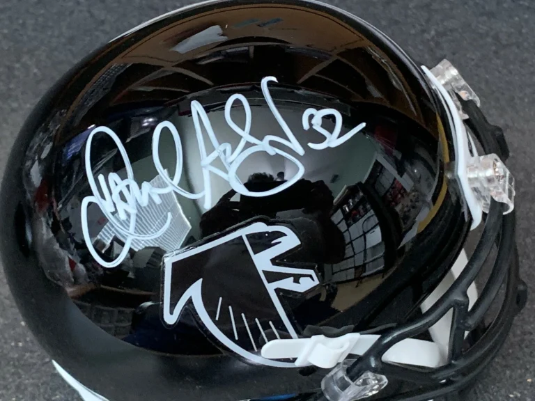 JAMAL ANDERSON   ATLANTA FALCONS  SIGNED SCHUTT MINI HELMET