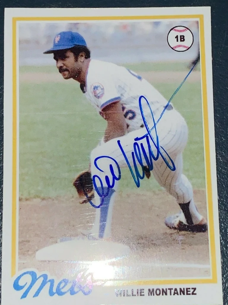 WILLIE MONTANEZ  NEW YORK METS  SIGNED 1978 STYLE CUSTOM CARD