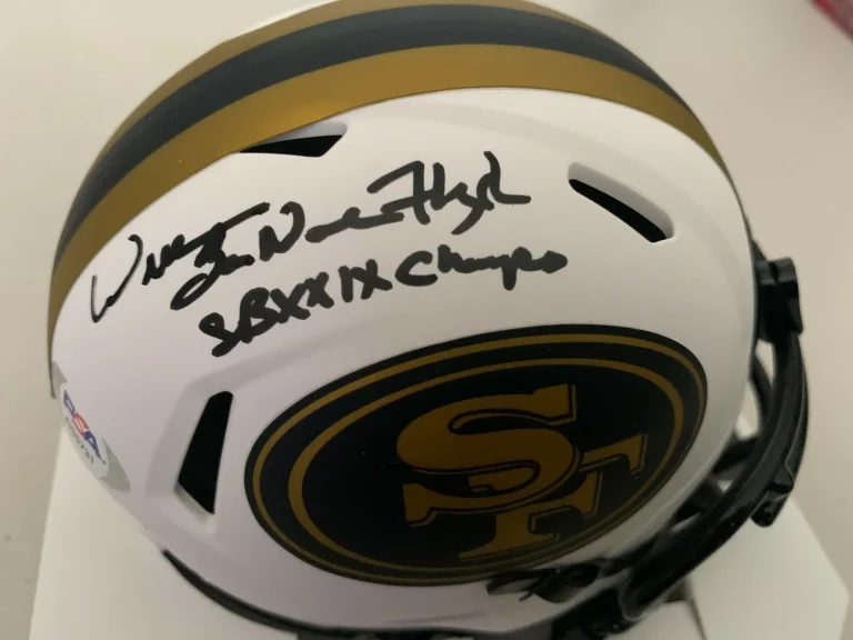 WILLIAM FLOYD  SAN FRANCISCO 49ERS  SB XXIX CHAMPS PSA AUTHEN SIGNED LUNAR MINI
